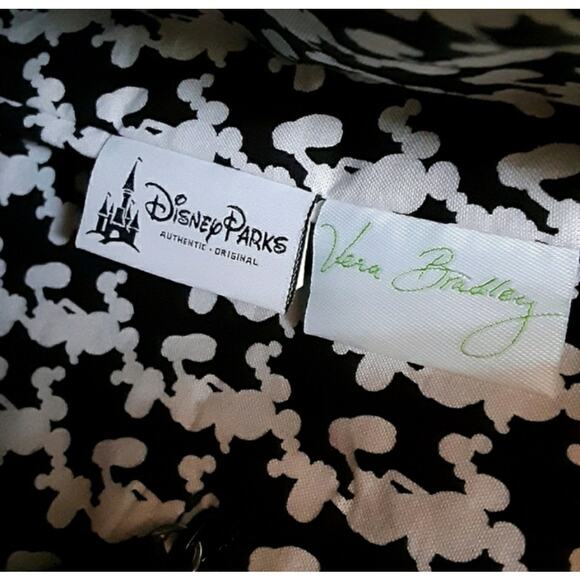 Vera Bradley Disney Mickey Mouse Microfiber Embroidered Black Bucket Bag Handbag - Picture 9 of 12